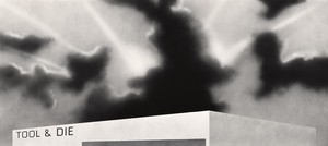 Ed Ruscha, Blue Collar Tool &amp; Die, 1992. Acrylic on canvas, 52 × 116 inches (132.1 × 294.6 cm), Whitney Museum of American Art, New York © Ed Ruscha