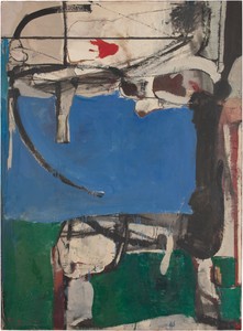 Richard Diebenkorn, Urbana #2 (The Archer), 1953. Oil on canvas, 64 ½ × 47 ½ inches (163.8 × 120.7 cm) © 2025 Richard Diebenkorn Foundation/Artists Rights Society (ARS), New York