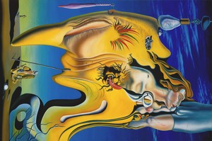 Glenn Brown, You Take My Place in This Showdown, 1996. Oil on canvas, 84 ⅝ × 126 ¾ inches (214.9 × 321.9 cm) © Glenn Brown