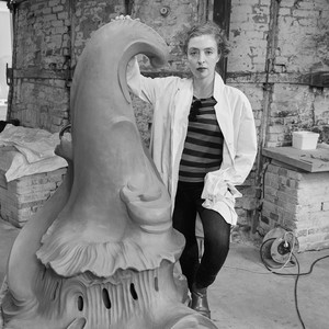 A portrait photograph of Rachel Feinstein