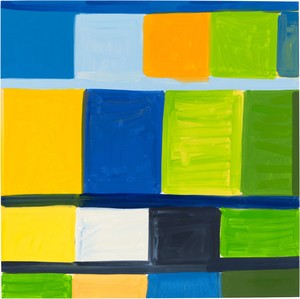 Stanley Whitney, The Courage of the Poet, 2025. Oil on linen, 60 × 60 inches (152.4 × 152.4 cm) © Stanley Whitney. Photo: Owen Conway