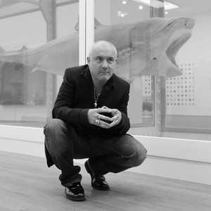 A portrait photograph of Damien Hirst