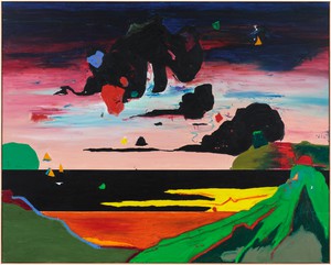 Harold Ancart, Untitled, 2017. Oil stick and pencil on canvas, in artist’s frame, 73 × 91 × 2 ¼ inches (185.4 × 231.1 × 5.7 cm), Whitney Museum of American Art, New York © Harold Ancart. Photo: JSP Art Photography