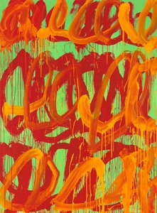 Cy Twombly, Camino Real II, 2010. Acrylic on plywood, 99 ⅜ × 72 ⅞ inches (252.4 × 185.1 cm) © Cy Twombly Foundation