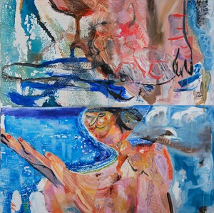 Albert Oehlen, Untitled, 2025. Oil on canvas, 74 ⅞ × 74 ⅞ inches (190 × 190 cm) © Albert Oehlen. Photo: Stefan Rohner