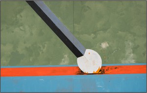 Harold Ancart, Untitled, 2019. Oil stick and pencil on canvas, in artist’s frame, 101 × 160 × 2 ¼ inches (256.5 × 406.4 × 5.7 cm), Kistefos, Jevnaker, Norway © Harold Ancart. Photo: JSP Art Photography