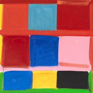 Stanley Whitney, Stay Song 141, 2025. Oil on linen, 40 × 40 inches (101.6 × 101.6 cm) © Stanley Whitney. Photo: Owen Conway