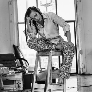 A portrait photograph of Ellen Gallagher