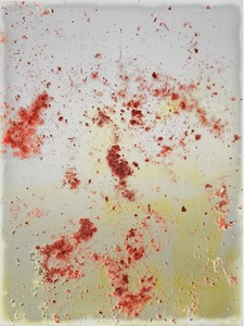 Urs Fischer, Infernal, 2025. Aluminum panel, honeycomb composite, acrylic adhesive, acrylic primer, pigment, epoxy, acrylic ink, acrylic silkscreen medium, acrylic paint, and spray enamel, 88 × 66 inches (223.5 × 167.6 cm) © Urs Fischer. Photo: Stefan Altenburger