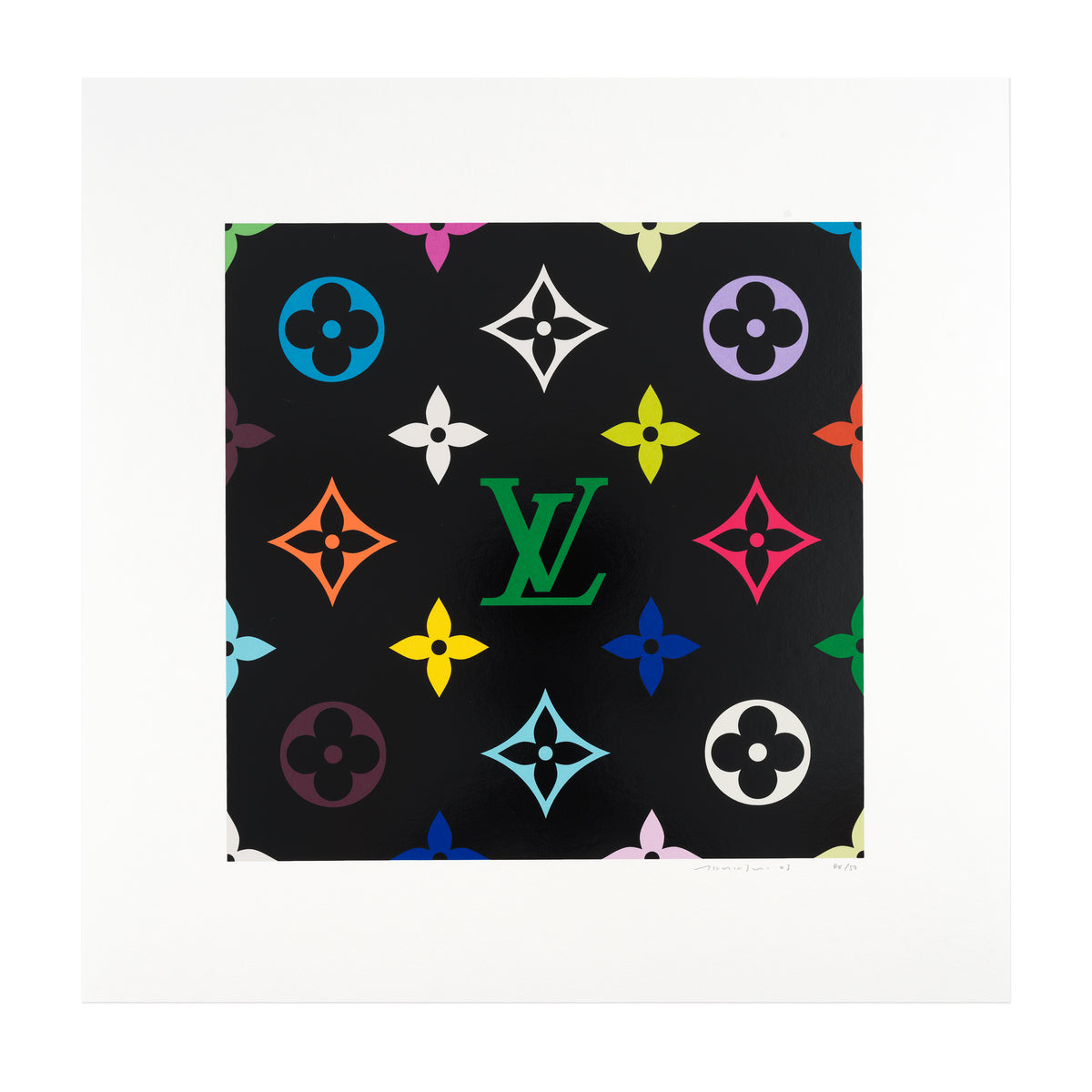 Takashi Murakami: SUPERFLAT Monogram (Green) print