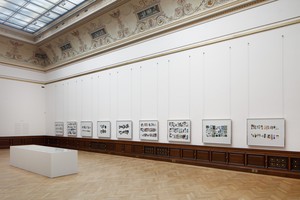 Installation view, Taryn Simon: A Soldier Is Taught to Bayonet the Enemy and Not Some Undefined Abstraction. Galerie Rudolfinum, Prague, Czech Republic, April 27–July 10, 2016 Artwork © Taryn Simon. Photo: Martin Polák, courtesy Galerie Rudolfinum