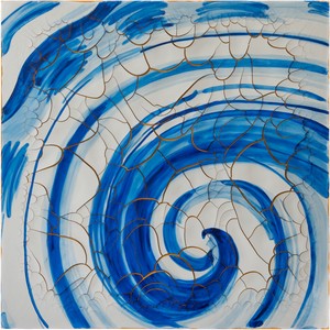 Adriana Varejão, Azulejão (Voluta), 2016. Oil and plaster on canvas, 70 ⅞ × 70 ⅞ inches (180 × 180 cm) © Adriana Varejão. Photo: Vicente de Mello
