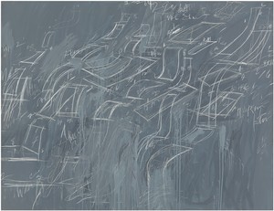 Cy Twombly, Untitled, 1969. Oil and crayon on canvas, 79 × 103 ⅜ inches (200.7 × 262.6 cm), Whitney Museum of American Art, New York © Cy Twombly Foundation