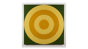 Mary Weatherford, Madame Butterfly, 1989. Oil and pencil on canvas, 60 × 60 inches (152.4 × 152.4 cm) © Mary Weatherford Studio. Photo: Fredrik Nilsen Studio