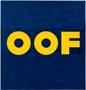 Ed Ruscha, Oof, 1963. Oil on canvas, 71 ½ × 67 inches (181.5 × 170.2 cm), Museum of Modern Art, New York © Ed Ruscha