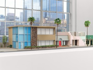 Alex Israel, Sunset Coast Drive, 2022 (detail). Mixed media, 26 × 528 × 43 inches (66 × 1341.1 × 109.2 cm) © Alex Israel. Photo: Dan Bardica