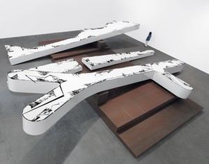 Michael Heizer, Altar 2, 2015. Weathering steel, coated with polyurethane, 7 ½ feet × 40 feet × 43 feet 4 inches (2.3 × 12.2 × 13.2 m) © Michael Heizer. Photo: Rob McKeever